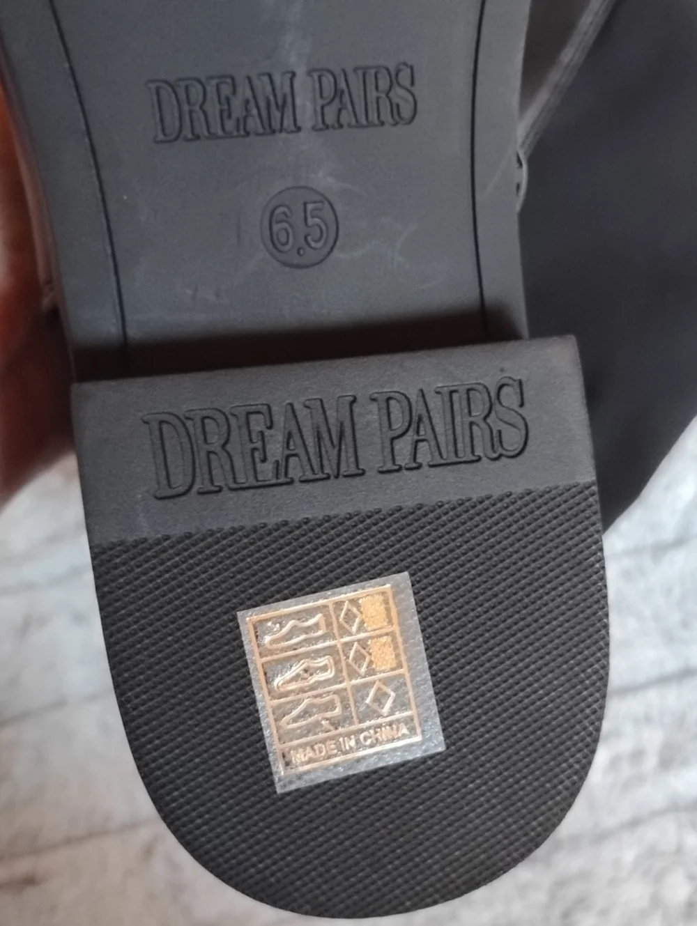 Dream Pairs Black Over-the-Knee Stretch & Faux Leather Boots